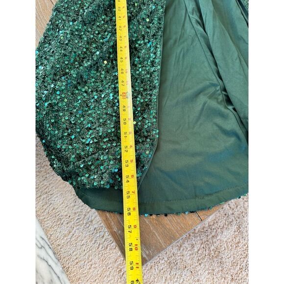 Faeriesty Green Sequin Mermaid Dress with Side Slit Size XSmall - Picture 12 of 13
